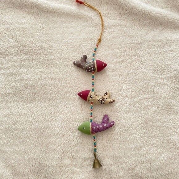 Handmade Fish Mobile Hanging Mobile Sequence & Beaded Bell Hanging Baby Room - Picture 4 of 8